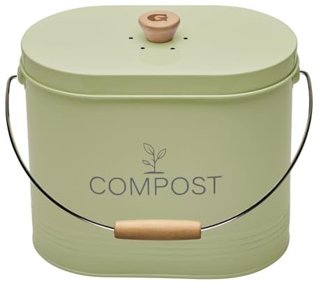 Seau À Compost Ovale 7l Vert Sauge - 040631