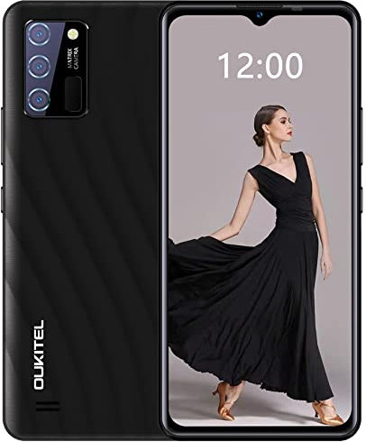 OUKITEL Smartphone Ohne Vertrag, C25(2022) Handy Ohne Vertrag Günstig,5000 mAh-Akkus,6.52 Zoll HD+,13MP Triple-Kameras,3GB RAM 32GB ROM(Erweiterbar 256GB),Dual SIM 4G Android 11 Handy/OTG-Schwarz