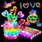 SUPRBIRD 12 Stück Mitgebsel Kindergeburtstag,LED Pop Tubes Fidget Toys,Knicklichter Party Set,Party Deko Set leuchtende Partygeschenke für Kinder (24)