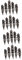 KOMBIUDA 20 Stk langer Retro- Punk- Beeindruckende Ringe Neuartiger Charm- Punk-Fingerring coole Ringe Gelenkring gemeinsame volle Fingerringe Legierung Black