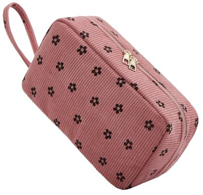 Jiliyote Kulturtasche Damen Cord Kosmetiktasche Damen Kulturbeutel Frau kosmetikbeutel Tasche Damen Waschtasche Cord für Mädchen Travel