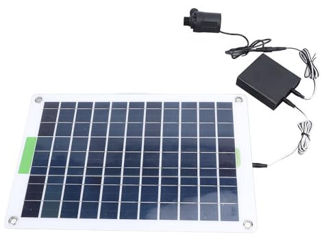 Solar-Brunnen mit 100W Monokristalliner Teichpumpe - Geräuscharm für Garten mit 12V Gleichstrom-Motor