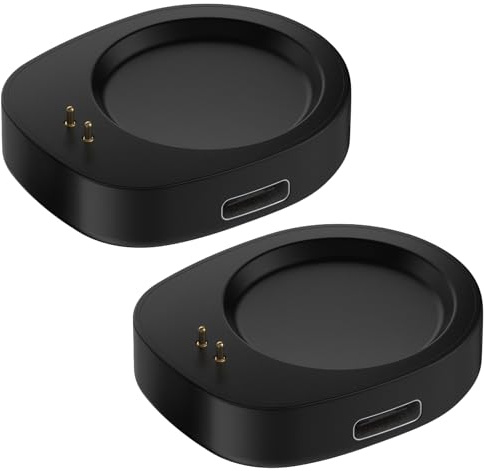2Packs Cargador de Reloj de Tipo C, Compatible con AMAZFIT T-Rex 3/Balance | Cargador Magnético Tipo C Soporte de Cable de Carga Convertidor con Protección Sobretensión y Sobreintensidad