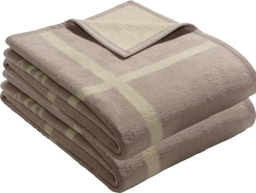 LOOKS BY WOLFGANG JOOP Wohndecke 2er-Pack Baumwollmischung beige Größe 150x200 cm