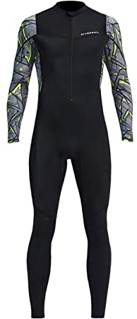 Chatonshen Traje de Neopreno para Completo Compresivo Enteriza Hombre Cremallera Delantera Protección del Cuerpo Spandex Rápido Secado Adecuad
