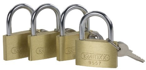 Vorhangschloss Satz 4-teilig KRAFTIXX Vorhängeschloss Set Schloss