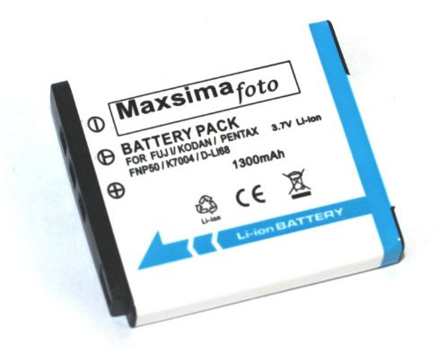 Maxsima - Battery for Fujifilm as FNP-50, NP-50, NP50, High Power, compatible battery for Fuji Finepix