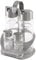 MONIX Sabor Vinagreras de acero inoxidable y cristal, 4 unidades