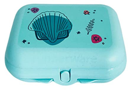 Tupperware to Go Twin türkis Copacabana Brotdose Sandwich Box Behälter Kindi Twin Kind Kindergarten Schule Dose klein Größe 2