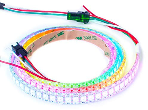 BTF-LIGHTING 1M 144 LEDs/Pixels/m WS2812B RGB adressierbare Strip Streifen mit 5050 SMD LEDs Wasserdicht IP65