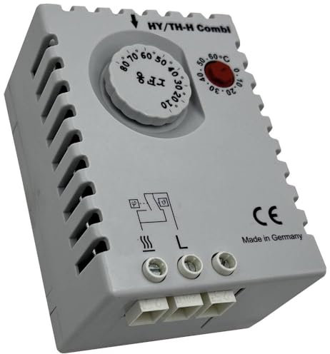 RO/SE HY/TH-H Hygrostat-Thermostat Kombination für Hutschienenmontage. Hygrostat: Schließer, Thermotat Öffner