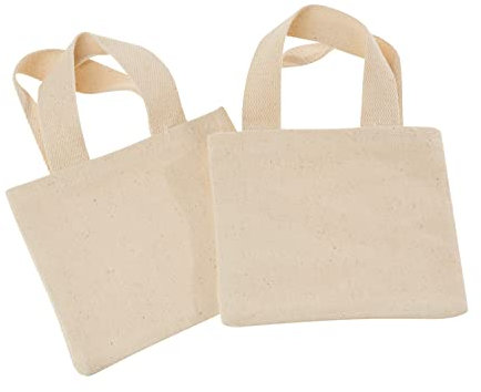 VBS Baumwoll-Tasche Mini 2er-Pack 14,5x12,5cm natur
