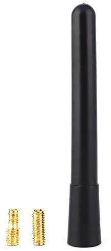 Car Ariel Antenna, Universal Car Stubby Aerial Antenna Short Car AM FM Aerial Antenna Mast Screw on Type Black