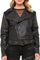 Cipo & Baxx Damen Kunstlederjacke Motorradjacke Nieten Schlangenhaut-Imitation Biker Jacke Freizeit-Übergangsjacke Schwarz M