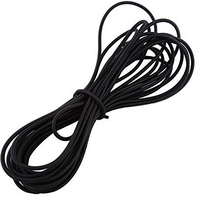 5/10mm Elastisches Seil, Elastic Gummiband Expanderseil Bungee Cord Stretch String Rope Tie Down Trailer Strap, Optionale Länge: Schwarz/Weiß 5M/10M(5mm*10M Schwarz)