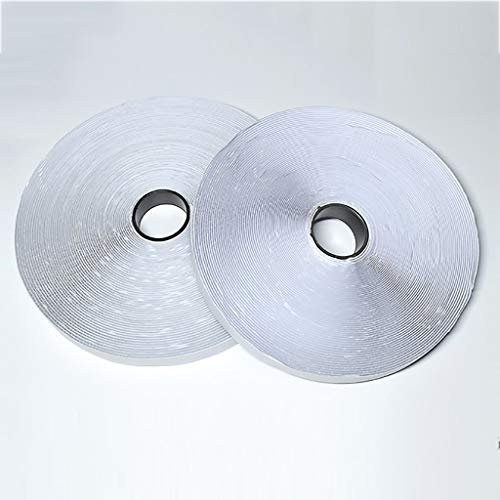 MEEYI Bande Agrippantes Rouleau 25m, Scratch Autoadhésif Hook Loop Rubans Adhesifs, pour Moustiquaire Fenetre. - Blanc 2cm Large