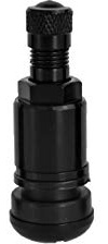BB-EP 100 Stück leichte Metallventile aus Aluminium- Typ MS525 Schwarz für Aluminiumfelgen mit 11,3 mm Felgenloch – Mutter mit SW 11 inkl. Unterlegscheibe - Beutel á 100 Stück (Schwarz)