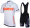 Radtrikot Set Herren Fahrrad Trikot Kurzarm Radhose mit 9D Sitzpolster, Atmungsaktiv Fahrrad Anzug für Radfahren MTB Jogging (White,2XL)
