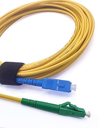 Elfcam® - 30m Glasfaser-Kabel LC/APC auf SC/UPC Stecker für FRITZ!Box, Simplex 9/125μm OS2 Patchkabel, Lichtwellenleiter LSZH (30M)