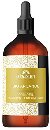Al Balsam – Arganöl Bio Kaltgepresst – 100ml - 100% Rein, Vegan & Natürlich - Feuchtigkeitspflege für Haut, Gesicht, Haare & Nägel - Bio Arganöl – Naturkosmetik für Frauen & Männer