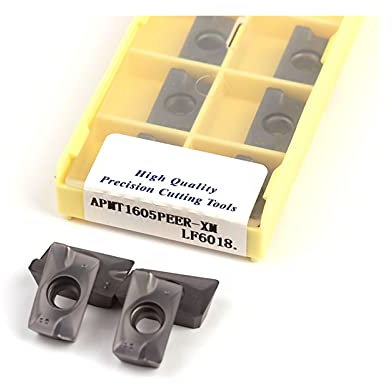 SYHML-SHOP Hartmetall-Fräser-Wendeschneidplatten-Satz-10-teilig APMT1604PDER H2 M2 QM APMT1604PEER XM APMT1605PEER APMT160420PDER GW LF6018 Fräser-Hartmetall-Wendeschneidplatten