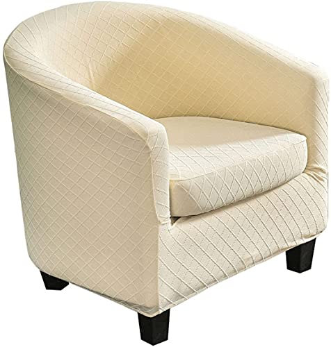 Sesselbezug 2 Teilige Sesselüberwurf Sesselhusse Chesterfield Sesselschoner mit modern Muster Elastisch Stretch Husse für Clubsessel Loungesessel Cocktailsessel (Color : F)