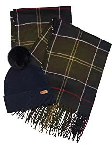 Barbour - Dover beanie & scarf gift set tn11 classic LGS0054