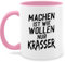 Tasse Tassen 325ml - Statement - Machen ist wie wollen nur krasser schwarz - 325 ml - Rosa - kaffetassen sprüche statements kaffeetasse statement-tasse frohes neues jahr new year mit