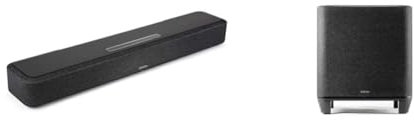 Denon Home Subwoofer & Home 550 Compact Sound Bar - Wi-Fi, Black, Modern Style, Home Theater System