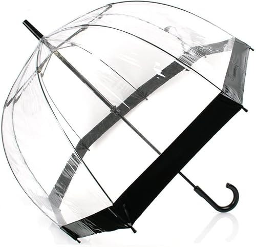 Unibos | Birdcage Dome Umbrellas | PVC Transparent | Long Handle Wedding Brolly | Unisex Party Parasol Rain Bridesmaid Bridal | See Through Umbrella | Waterproof Stick Umbrellas | Strong/Lightweight