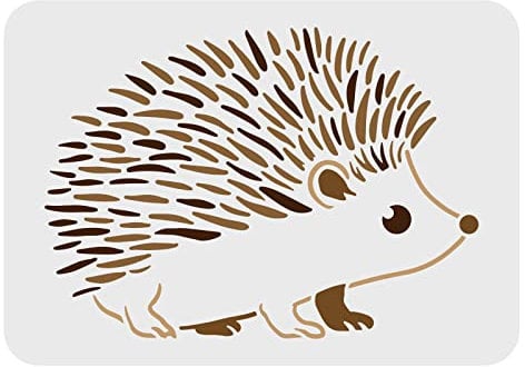 FINGERINSPIRE Igel Schablone 29,7x21cm Wiederverwendbare Igel Malvorlage Stachelschwein DIY Tierschablonen Igelmuster Schablone zum Malen auf Wänden, Böden, Möbeln, Holz, Papier, Textilgestaltung