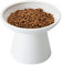 CEEFU Extra breite Katzennäpfe - keramischer Katzennapf 15,7cm Erhöhter Flacher Boden Katzennapf, Schnurrhaar-Ermüdung, blei- und kadmiumfrei, 12,7cm Gute Höhe für Katzenfütterung, weiß