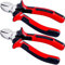 Sharp-Tec Diagonal Cutting Pliers, 160mm Precision Wire Cutters with Anti-Slip Handle, 6-inch Professional Wire Cutters Nippers, 2 Pack