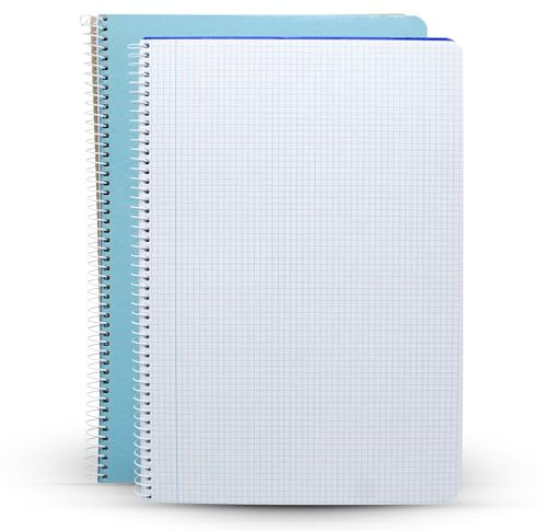 DOJA Barcelona | Notizbuch A4 Kariert | Weicher Einband | 80 Blatt | 2er Pack | Notizbücher A4 Zufällige Farben | Collegeblock A4 Kariert | Ringbuch Softcover A4 für Studenten, Notebook...