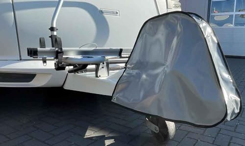 Deichselabdeckung Wohnwagen | Deichselhaube für Pkw-Anhänger aus LKW-Plane (670g/m²) | Robust, UV-beständig & Langlebig (Grau, 79 x 59 x 10cm | Gr. 15)