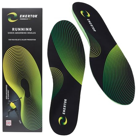 Enertor PX1 Walking Insoles - Solette Ortopediche - Escursionismo e in piedi - Plantari a figura intera - Per fascite plantare, pronazione, supporto per arco plantare e piedi piatti - Taglia 37-39
