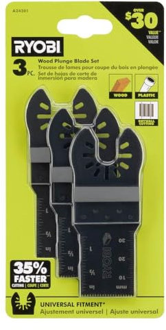 RYOBI 3 PC. Wood Plunge Blade Set