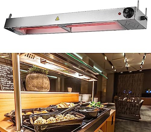 Wärmebrücke Speisenwärmer, Catering Wärmelampe Küche für Essen, Tellerwärmer Elektrisch with Temperature Regulation für Erhitzen von Pizza, Pommes Frites, Brathähnchen(1pcs,Size:60cm)
