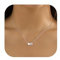 LOLIAS Herz Buchstaben Halskette Damen Namenskette Edelstahl Silber Namen Kette Mit Kleinem Herz Buchstaben Anhänger Personalisierte Initial Kette Für Damen Mädchen Beste Freundin Geschenk schmuck
