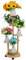 Bai You Mei Blumentreppe Blumenständer Weiss Holz mit Rollen Pflanzenregal Ecke Indoor Pflanzen Regal Hoch Blumenbank für Innen Pflanzenstaender Gross Blumenstaender Helles Holz (Natural)
