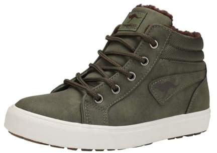 KangaROOS Unisex Kinder KAVU I Sneaker, Olive Coffee, 35 EU