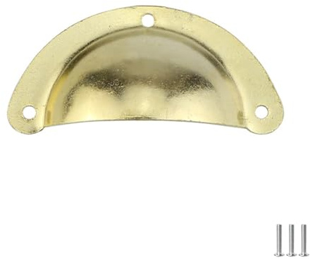 FEEIMOL 20 Piezas Tiradores de Metal Vintage Bronce Manillas Tirador Concha para Puertas de Cajones Armario de Habitación Cocina Baño con Tornillos