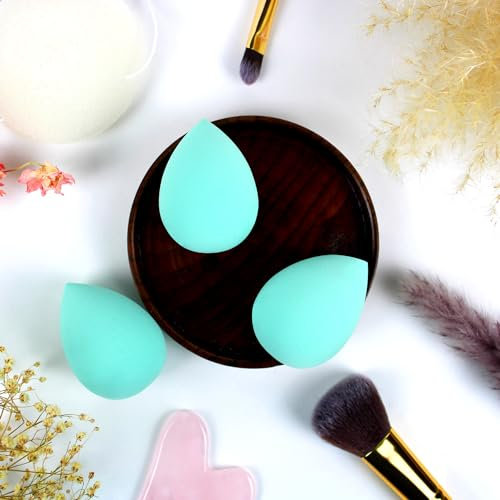 Feel Natural - Beauty Blender - Eponge de Maquillage : Blush, Poudre, Fond de Teint, Fard à Paupières, et Crème Liquide - Application et Estompage - Lavable - De Forme Ovale - 1 Unité