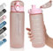 Trinkflasche, Sport Trinkflasche,780ML Auslaufsicher Sport Wasserflasche, Sportflasche für Fahrrad, Camping, Yoga, Gym (1 Flasche) (Matt Pink)