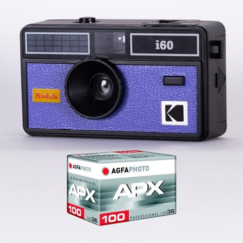 KODAK DA00259 - Confezione fotocamera i60 e 1 pellicola 100 ISO a 36 pose, obiettivo ottico 31 mm, adatto per pellicole ISO 200/400/800, per pellicole a colori da 35 mm, colore: blu