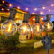 FARNY Lichterkette Außen, 7,6M/25FT 24V Niederspannungs Outdoor Lichterkette mit 12+1 Wasserdicht Kunststoffbirnen, G40 LED Lichterkette für Garten, Hochzeit, Haus, Café, Gazebo, Terrasse
