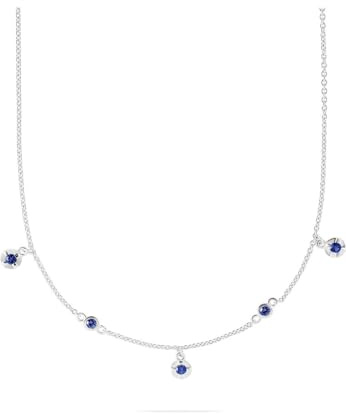 JETTE Damen-Kette 925er Silber, recycelt 5 Farbstein 32027821