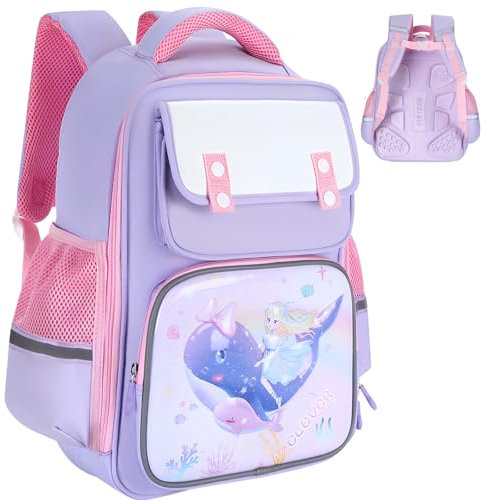 LYtech 35L Schulrucksack Teenager Schulrucksack Mädchen Teenager Rucksack Schule Schultasche School Bag Wasserdicht Schulranzen Daypacks Großer Kapazität Backpack für 1-6 Klasse Mädchen Damen (Lila)