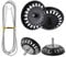 2 Pack Kitchen Sink Plug and Strainer, 304 Stainless Steel Sink Plug Replacement with Sewer Drain Cleaning Brush, Universal Sink Drain Stoppers, Pop Up Sink Drainer Plug for Food Waste Hair Catcher