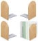 4 Stück Buchstütze mit rundem Kopf aus Buche, 13x10.5x8cm Buchstütze Holz, Buchstützen mit Rutschfesten Gummiauflagen, Abnehmbar Holz Buchstützen und Metallfüßen für Zuhause, Büro, Bücherei